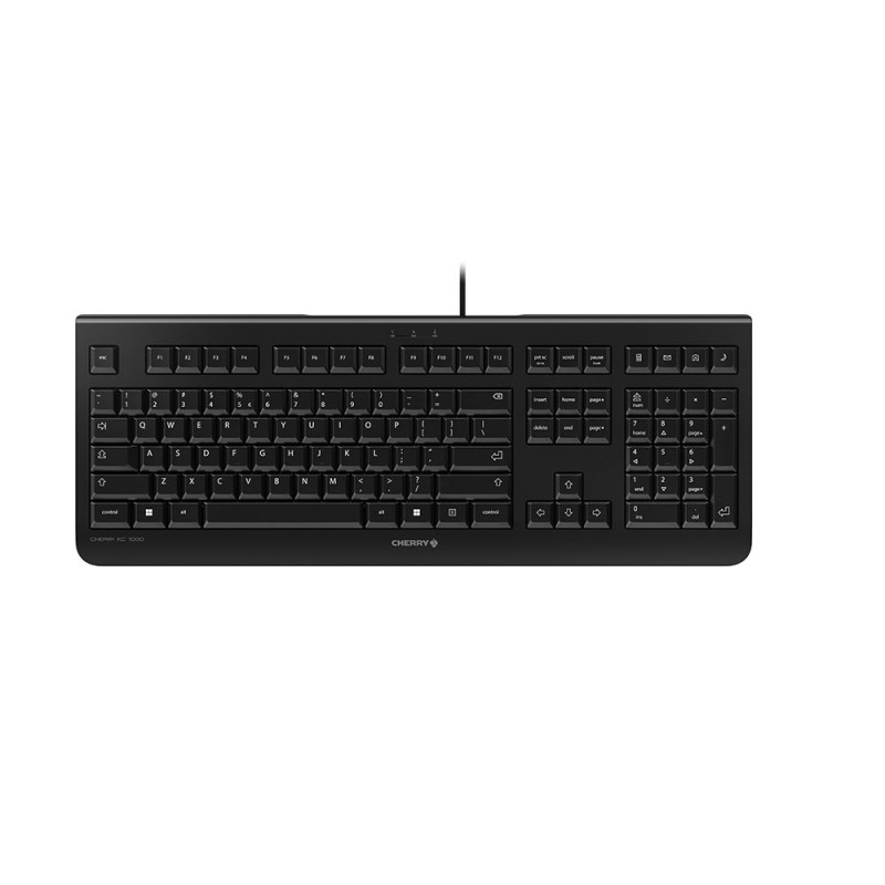 Cherry KC 1000 Keyboard USB schwarz EU(USA+ €-Symbol)